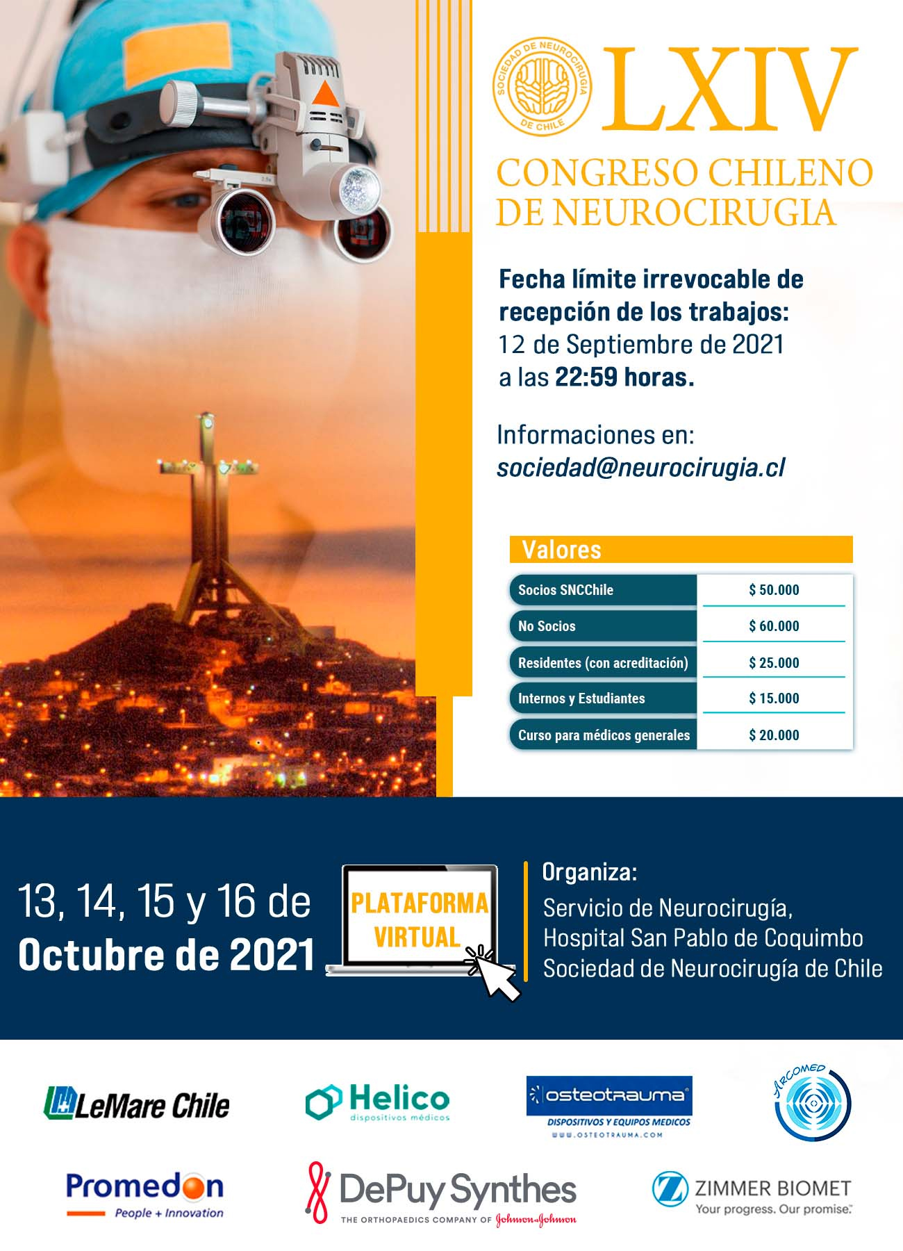 afiche congreso chileno de neurocirugia